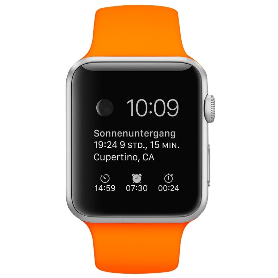 Sportowy pasek silikonowy do zegarka Apple Watch Ultra 1-2 / Series 3-9 / SE 42/44/45/49mm – kolor pomarańczowy