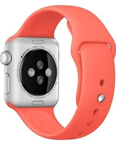 Sportowy pasek silikonowy do zegarka Apple Watch Series 3-9 / SE 38/40/41mm – nektarynkowy