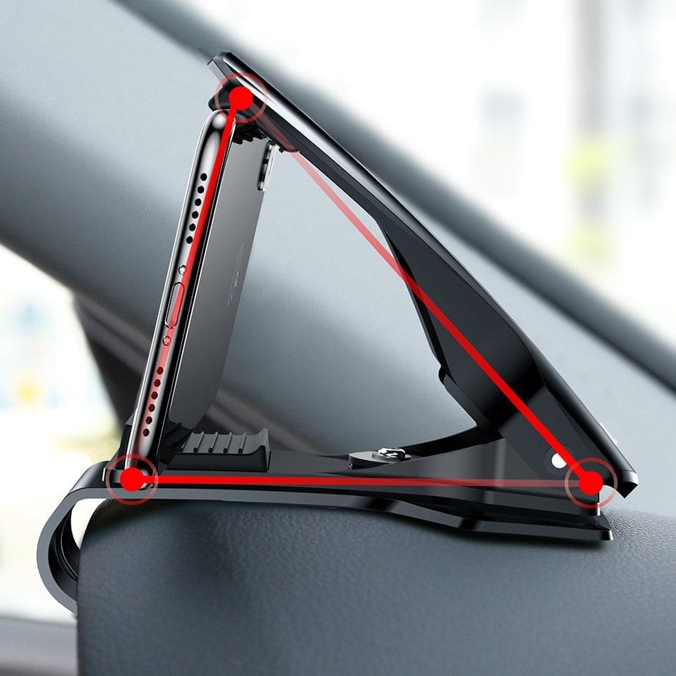 Uchwyt uniwersalny samochodowy za kierownicę, czarny – klamra