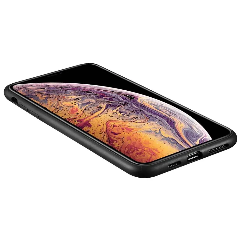 Etui do iPhone 12 eleganckie luksusowe skórzane Velvet Black SULADA oryginal, czarne