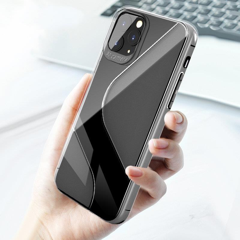 Etui do iPhone 11 transparentne elastyczne z delikatnym wzorem S