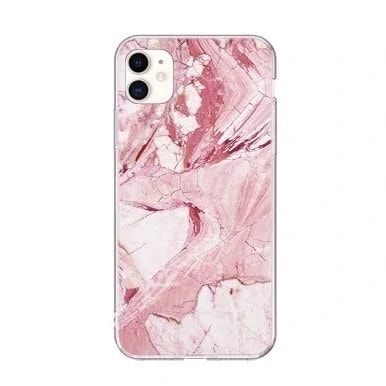 Etui do iPhone 12 Pro Max elegancki różowy marmur prawdziwy