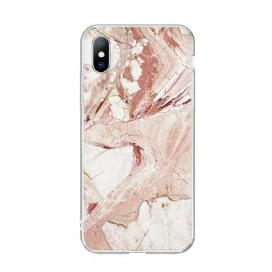 Etui do iPhone 7Plus/8Plus marmurkowe stylowe, różowe