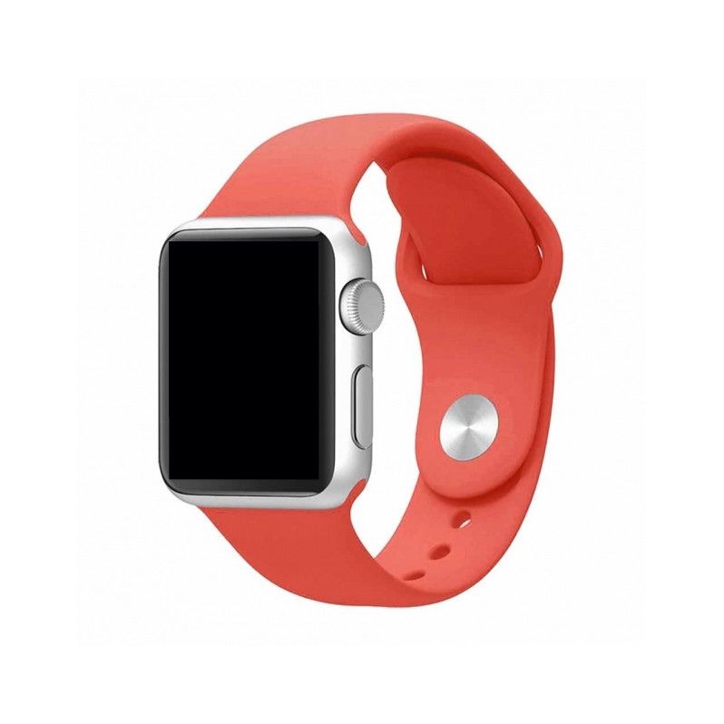 Sportowy pasek silikonowy do zegarka Apple Watch Series 3-9 / SE 38/40/41mm – nektarynkowy