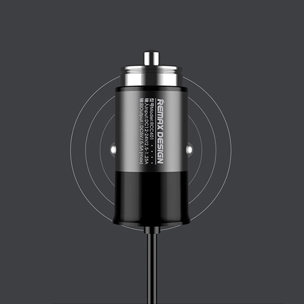 Szybka samochodowa ładowarka z przedłużaczem 4x USB