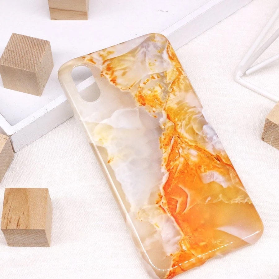 Etui do iPhone 7 Plus/8 Plus eleganckie złoty marmurek