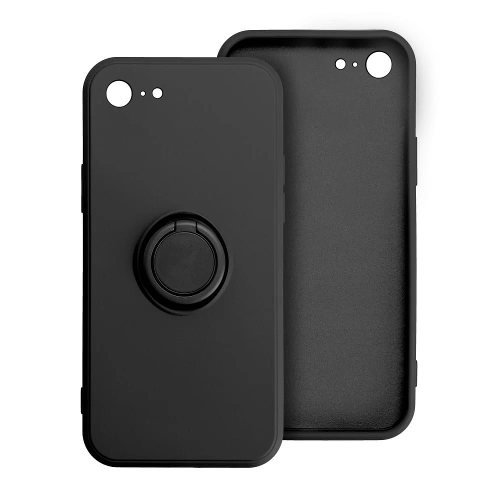 Etui do iPhone SE2022/SE2020/8/7 Magnetic Ring matowe nie widać śladów, uchwyt magnetyczny, purpurowy