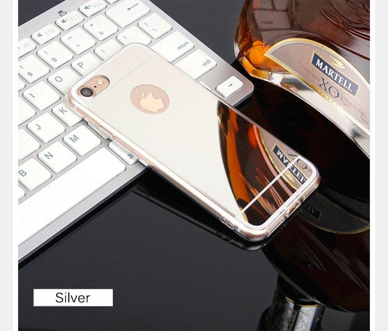 Silikonowe etui Iphone 7 Plus / 8 Plus miękki case LUSTRO miękka obudowa, mirror case – SREBRNY