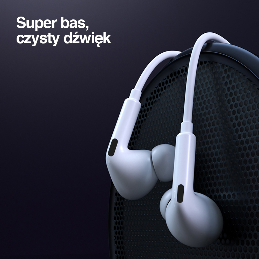 Słuchawki Lightning do iPhone dokanałowe z możliwością równoczesnego ładowania telefonu