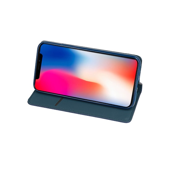 Etui do iPhone 12 Mini eleganckie klasyczne, granatowe