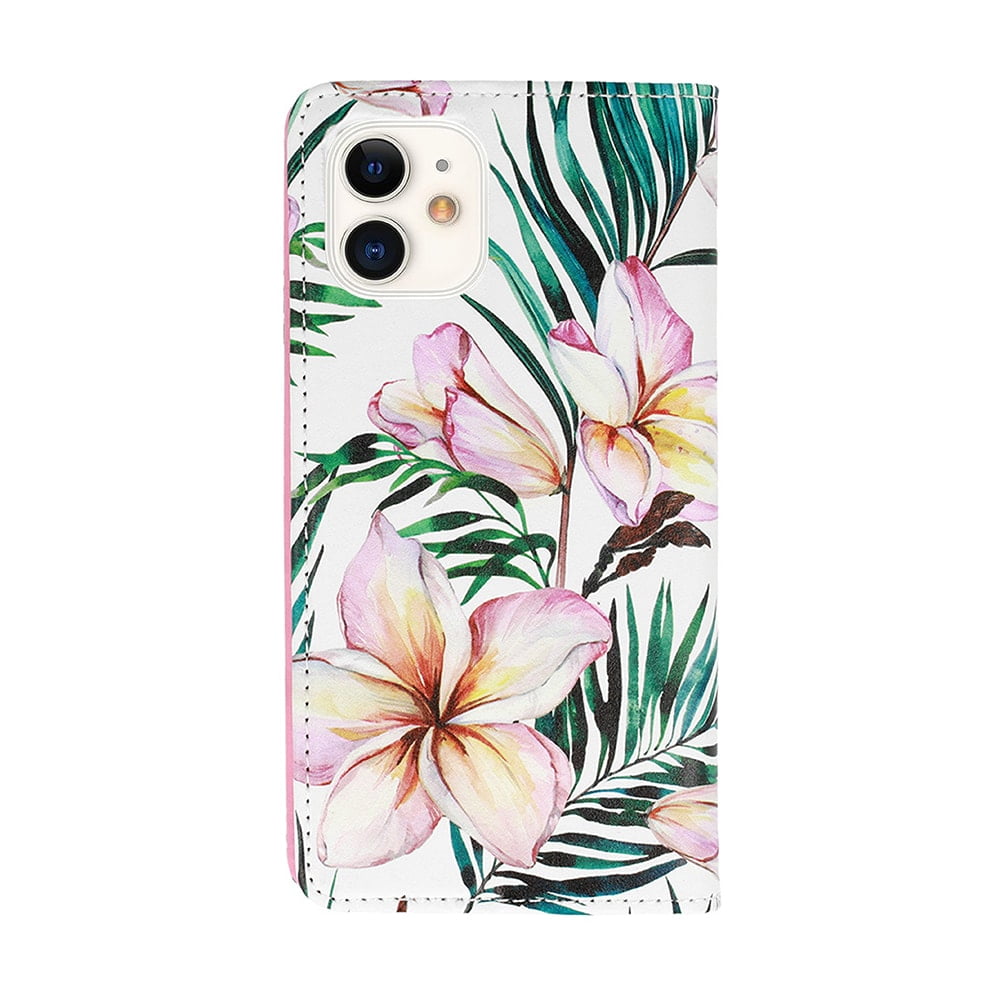 Etui do iPhone 12 Mini eleganckie stylowe delikatne kwiaty na jasnym tle