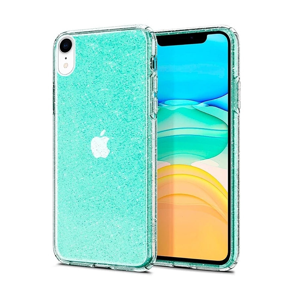 Etui do iPhone XR transparentne świecące z brokatem crystal Glitter