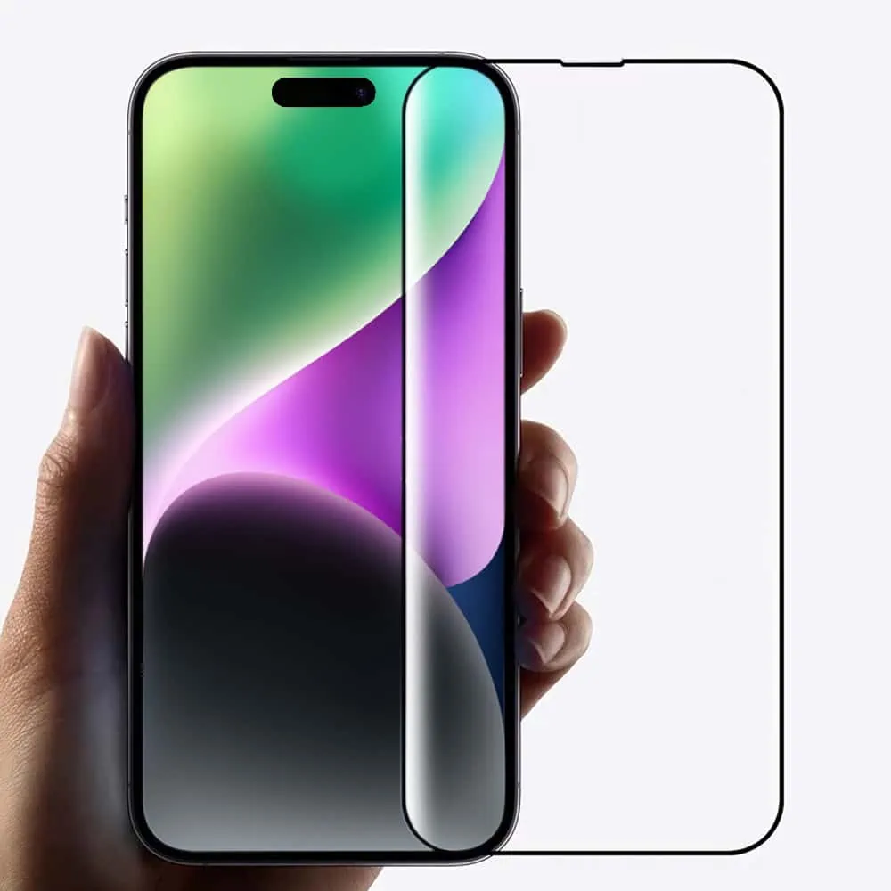 Szkło najtrwalsze kompozytowe z powłoką ceramiczną na cały ekran 5D z ramką do iPhone 14 Plus