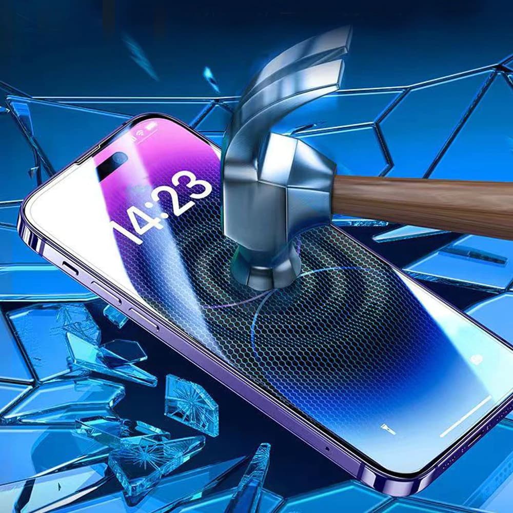 Szkło najtrwalsze kompozytowe z powłoką ceramiczną na cały ekran 5D z ramką do iPhone 14 Pro Max