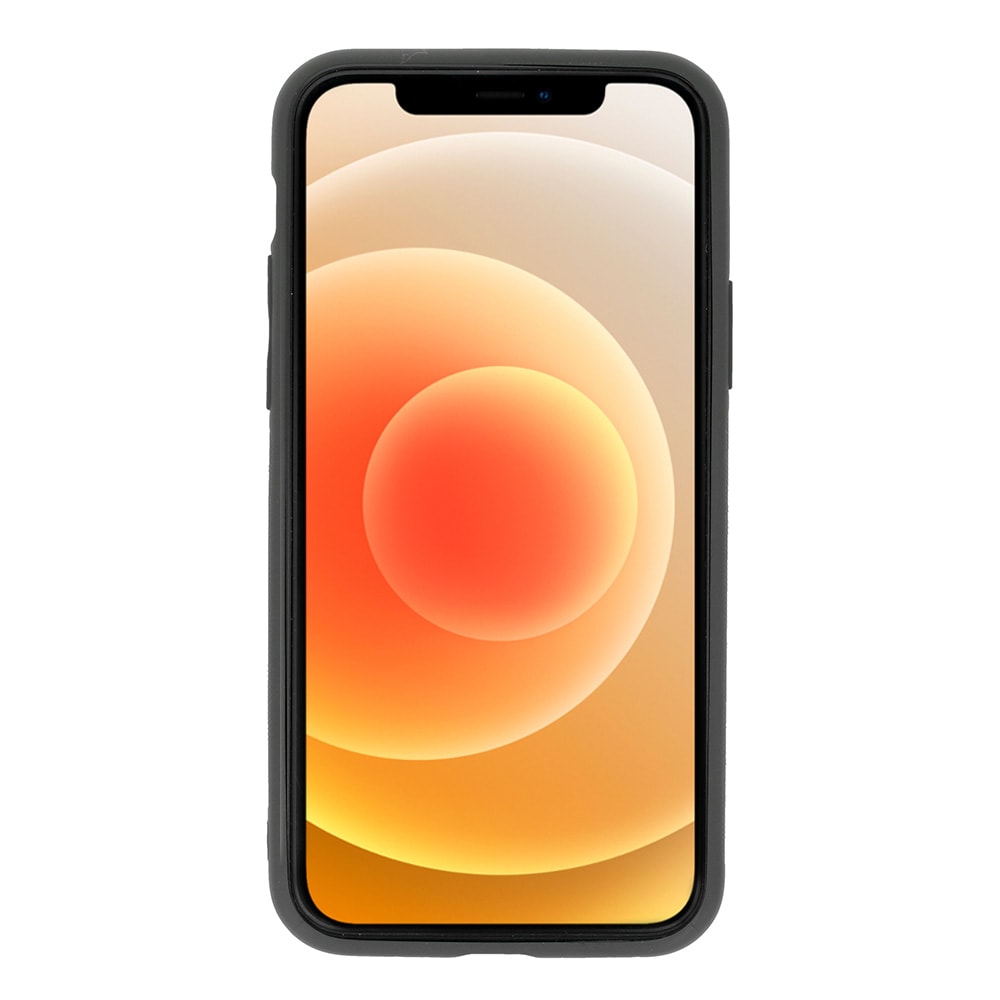Etui do iPhone 11 minimalistyczne ze złotą ramką, grafitowe