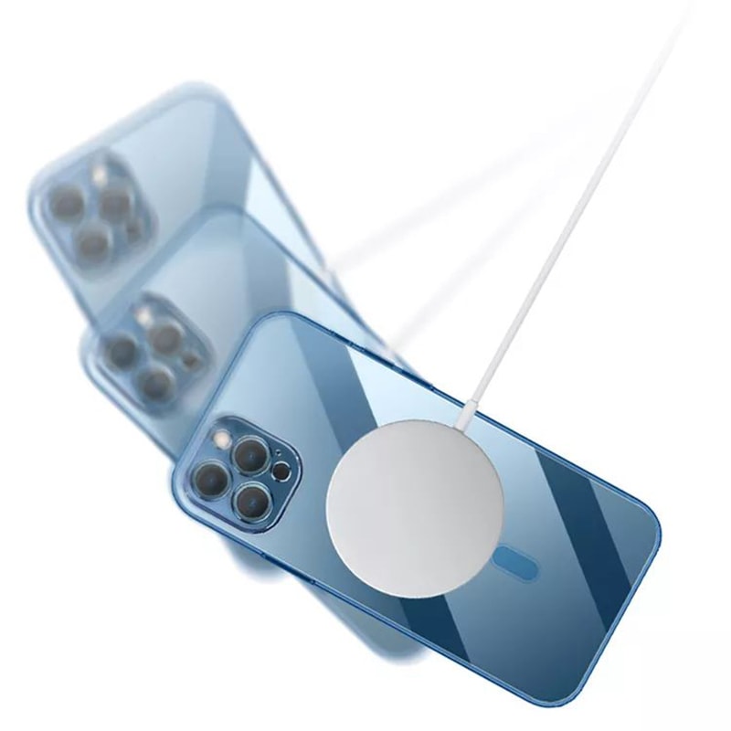 Etui do iPhone 12 Pro Max premium blue MagSafe z osłoną kamery, niebieskie (OUTLET)