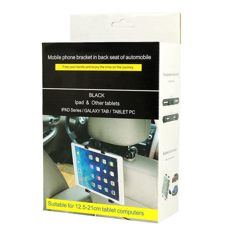Uchwyt samochodowy na tablet iPad, Galaxy na zagłówek, czarny