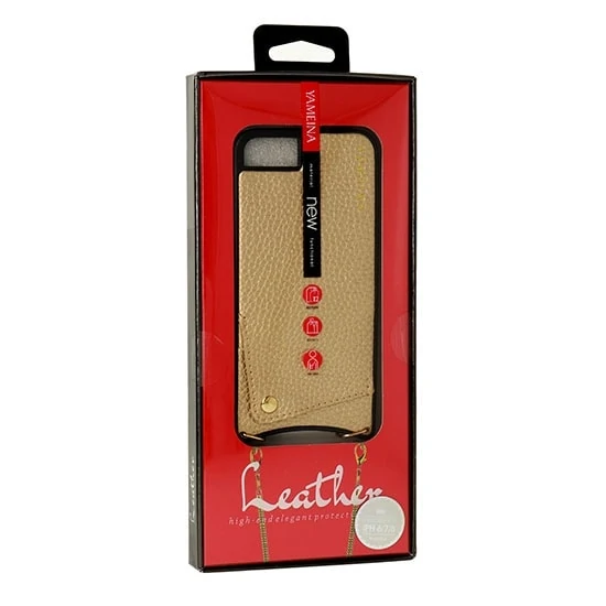 Złote skórzane etui torebka do Iphone XR