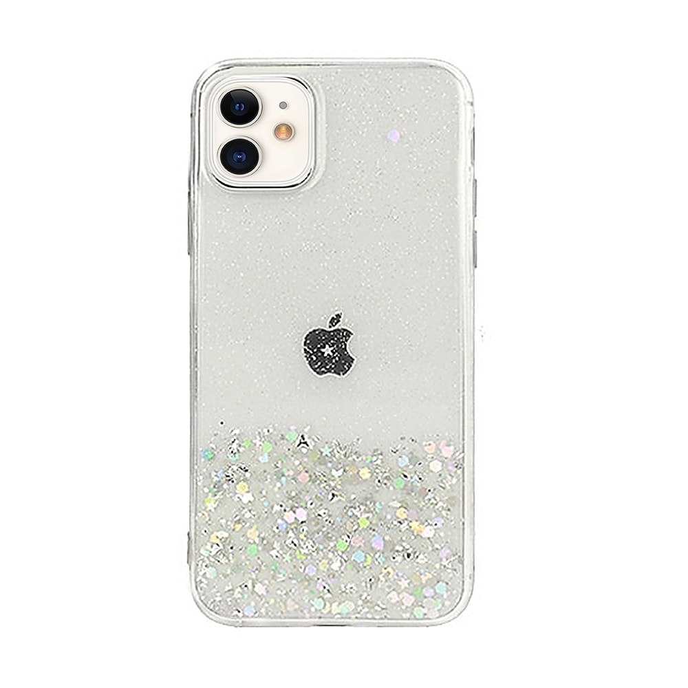 Etui do iPhone 12 Mini przeźroczyste silikonowe z brokatem