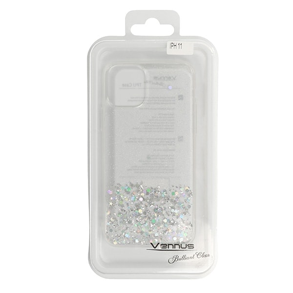 Etui do iPhone 11 Pro przeźroczyste silikonowe z brokatem