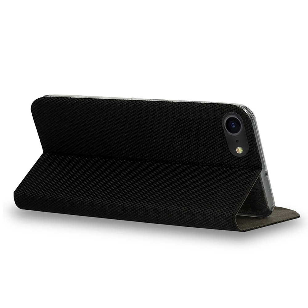 Etui do iPhone SE2022/SE2020/8/7 eleganckie stylowe z klapką, czarne
