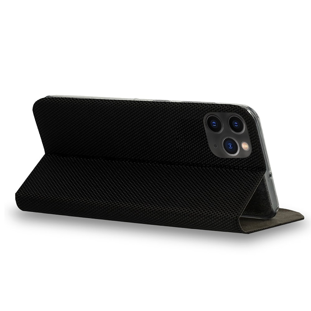 Etui do iPhone 11 Pro Max eleganckie stylowe z klapką, czarne