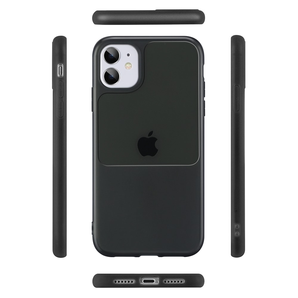 Etui do iPhone 12 Mini silikonowe elastyczne Window case, czarne