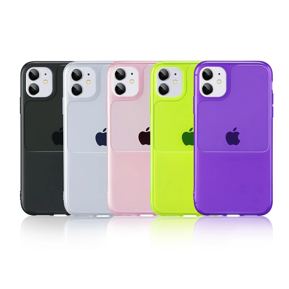Etui do iPhone 12 Mini silikonowe elastyczne Window case, czarne