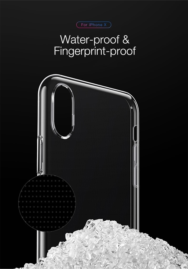 Etui do iPhone X/XS silikonowe lekkie przeźroczyste