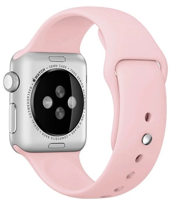 Sportowy pasek silikonowy do zegarka Apple Watch Series 4-10 / SE 40/41/42mm – pastelowy róż