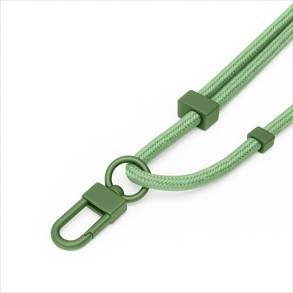 Smycz do telefonu, regulowana, zielona