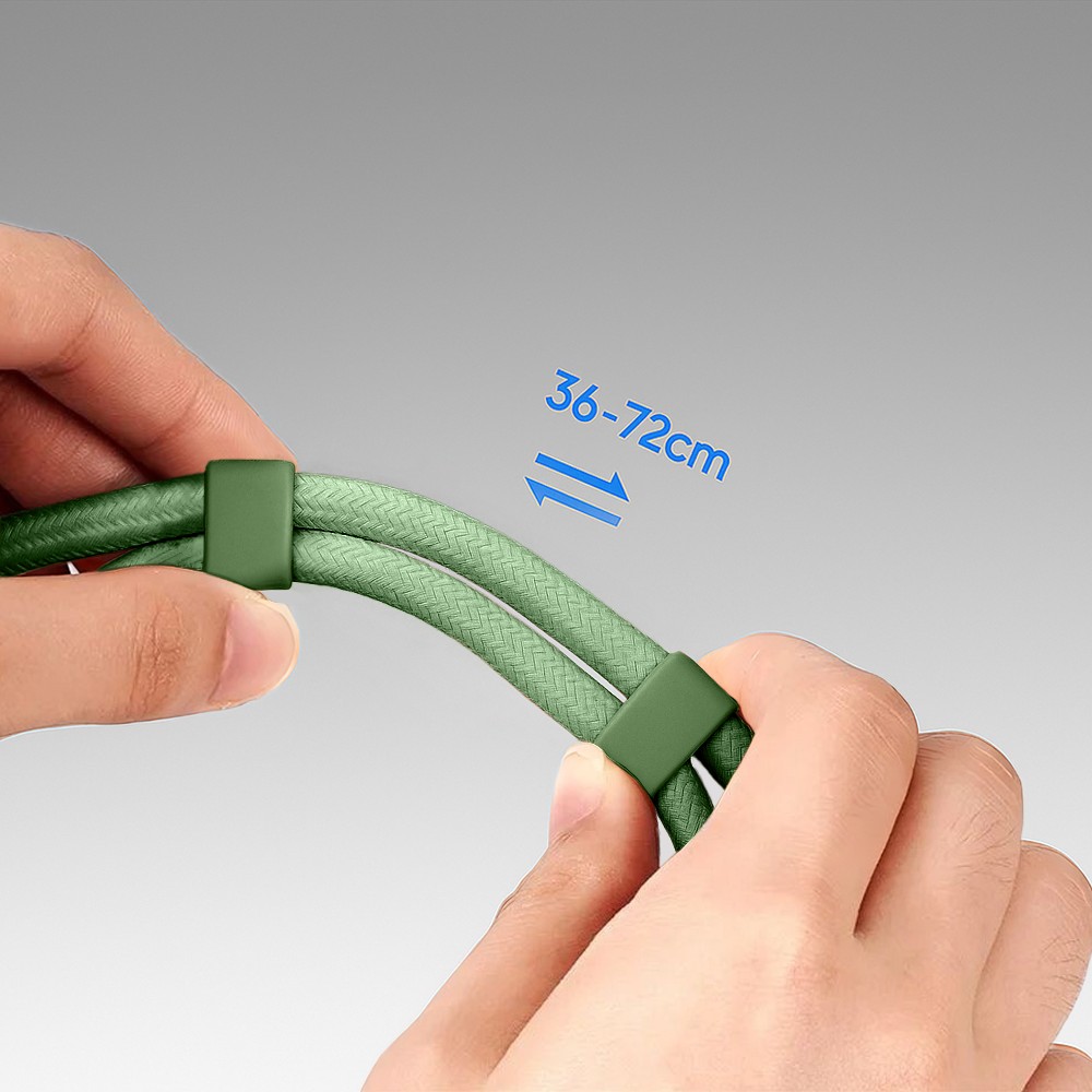 Smycz do telefonu, regulowana, zielona