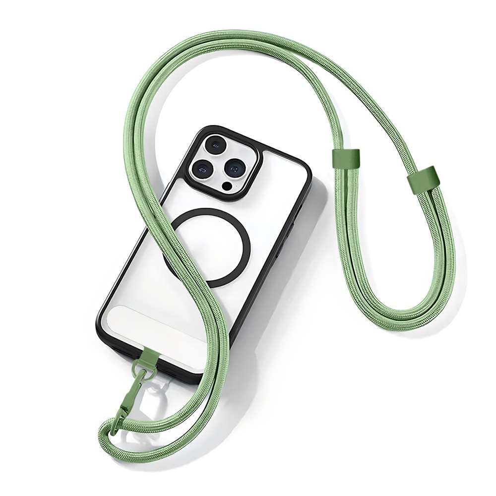Smycz do telefonu, regulowana, zielona