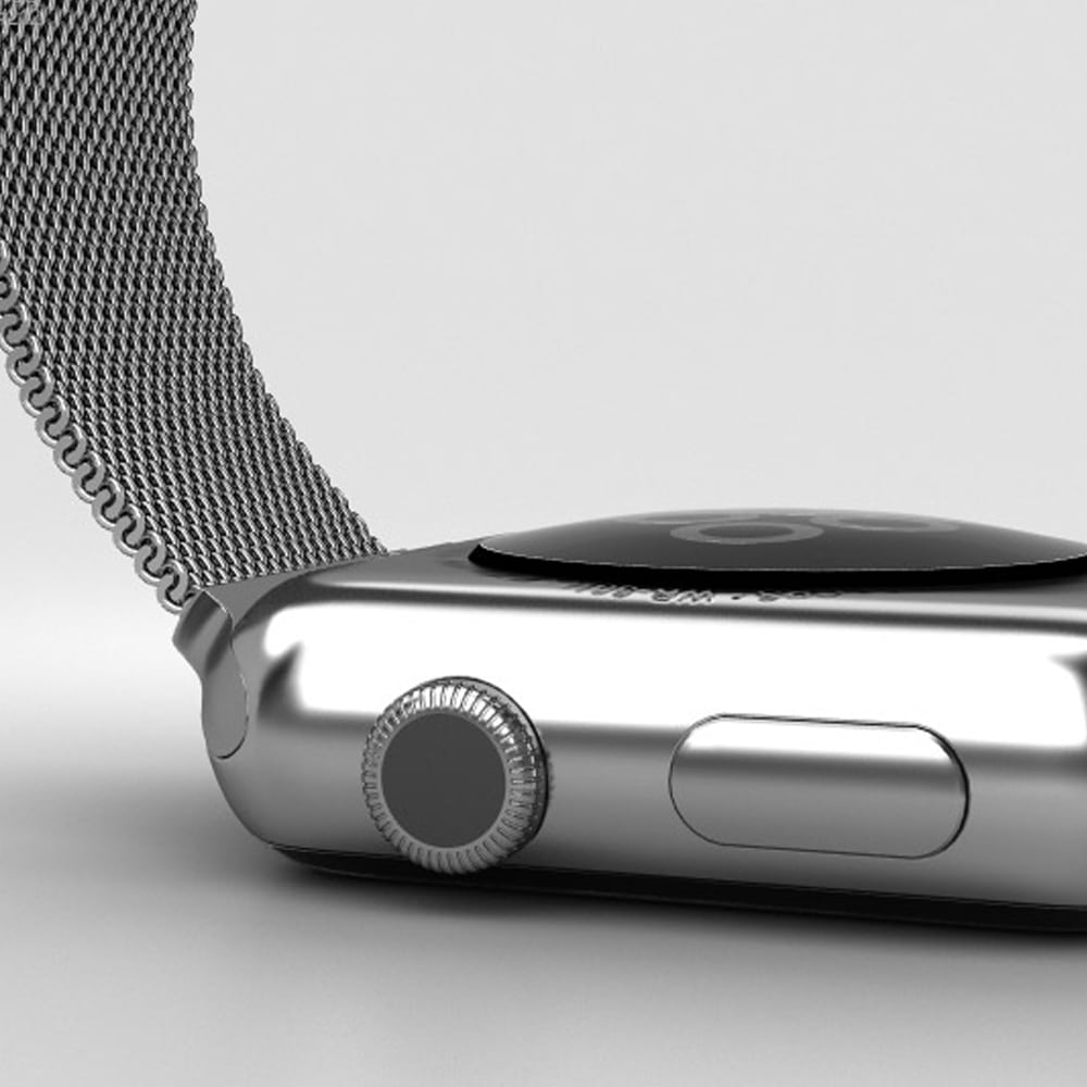 Srebrna bransoleta milanese elegancka do zegarka Apple Watch Ultra 1-2 / Series 4-10 / SE 44/45/46/49mm