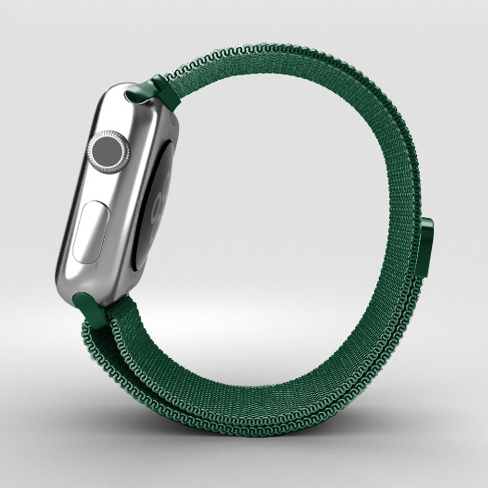 Zielona bransoleta milanese elegancka do zegarka Apple Watch Ultra 1-2 / Series 4-10 / SE 44/45/46/49mm