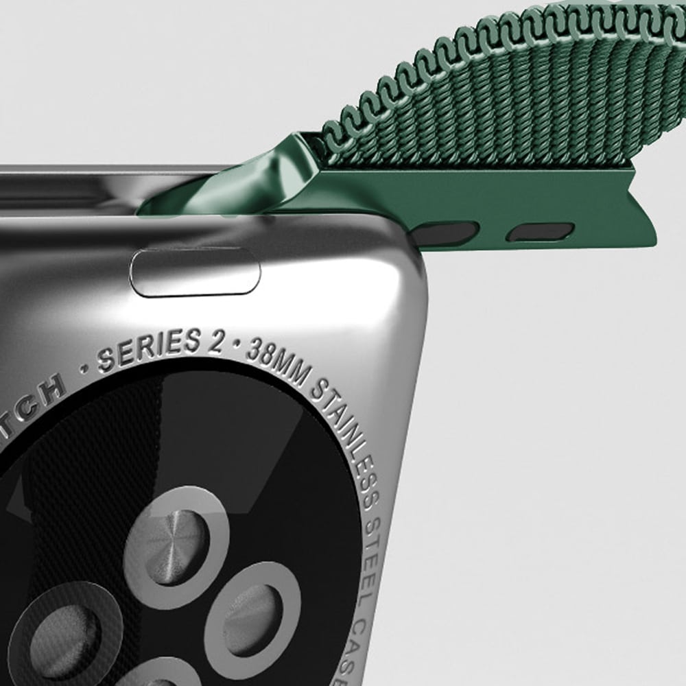 Zielona bransoleta milanese elegancka do zegarka Apple Watch Ultra 1-2 / Series 4-10 / SE 44/45/46/49mm