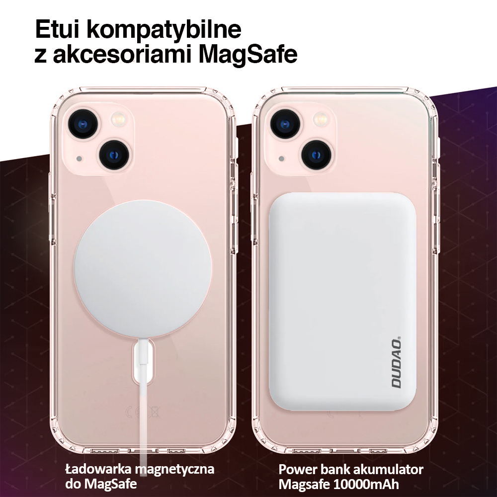 Etui do iPhone 13 Mini Clear Case przeźroczyste, twardy tył z MagSafe