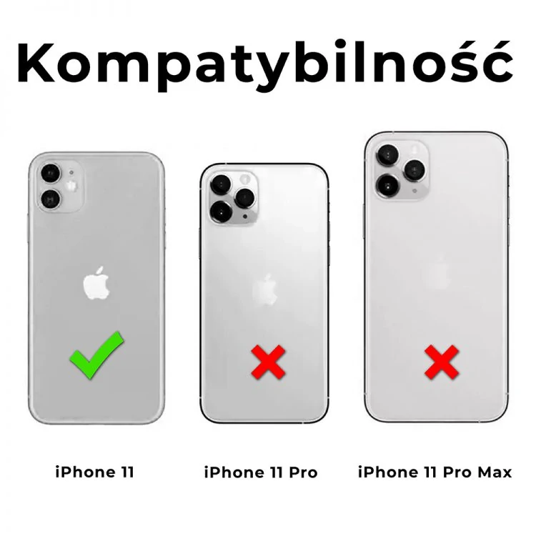 Etui do iPhone 11 Slim Protect Full Cover z osłoną kamery i obiektywów 9H, przeźroczyste