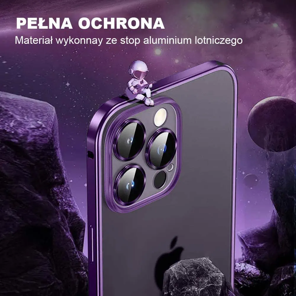 Etui do iPhone 14 Pro Max Metalic Frame Oryginal, ochrona aparatu, purpurowa ramka
