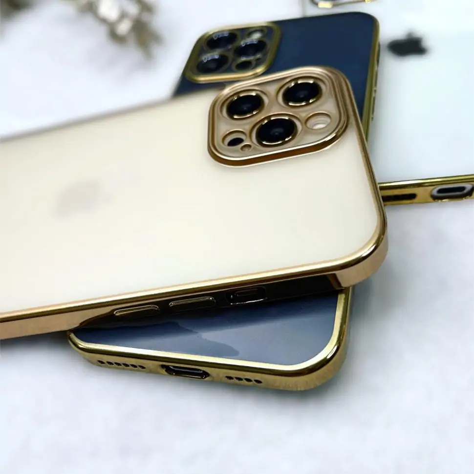 Etui do iPhone 13 Pro Max premium golden matt z osłoną kamery oryginal Sulada