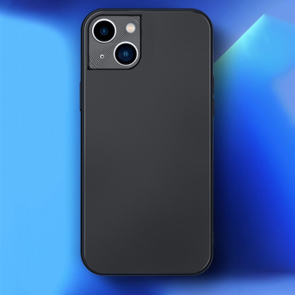 Etui do iPhone 14 Plus minimalistyczne z osłoną kamery, grafitowe