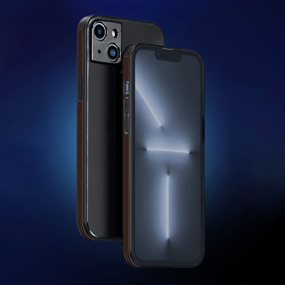 Etui do iPhone 14 Plus minimalistyczne z osłoną kamery, grafitowe