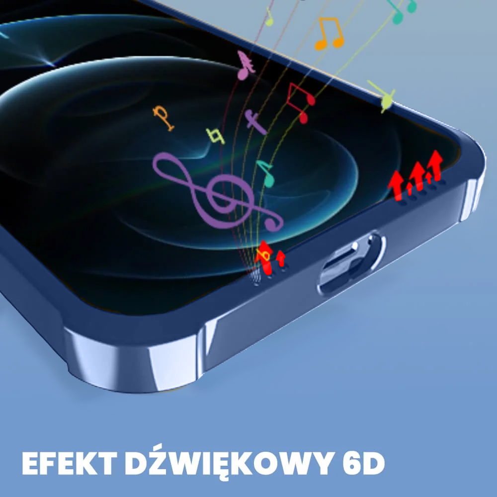 Etui do iPhone 12 MagSafe Protect transparentne ochrona kamery, granatowe