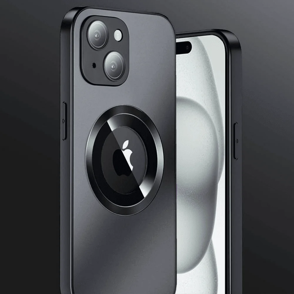 Etui do iPhone 15 Plus Noble Brush MagSafe z widocznym logo i osłoną na aparat, grafitowe (OUTLET)