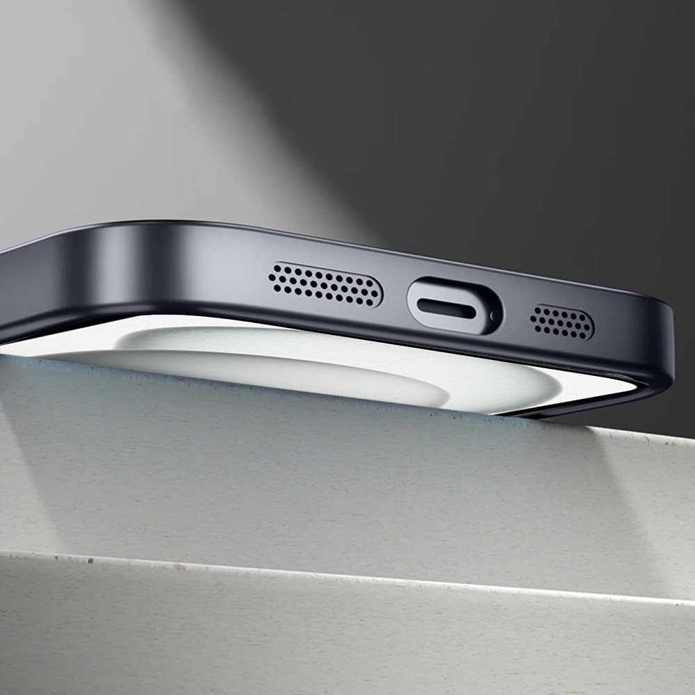 Etui do iPhone 15 Plus Noble Brush MagSafe z widocznym logo i osłoną na aparat, grafitowe (OUTLET)