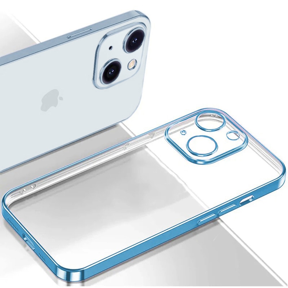 Etui do iPhone 15 Plus slim blue z osłoną kamery, niebieskie