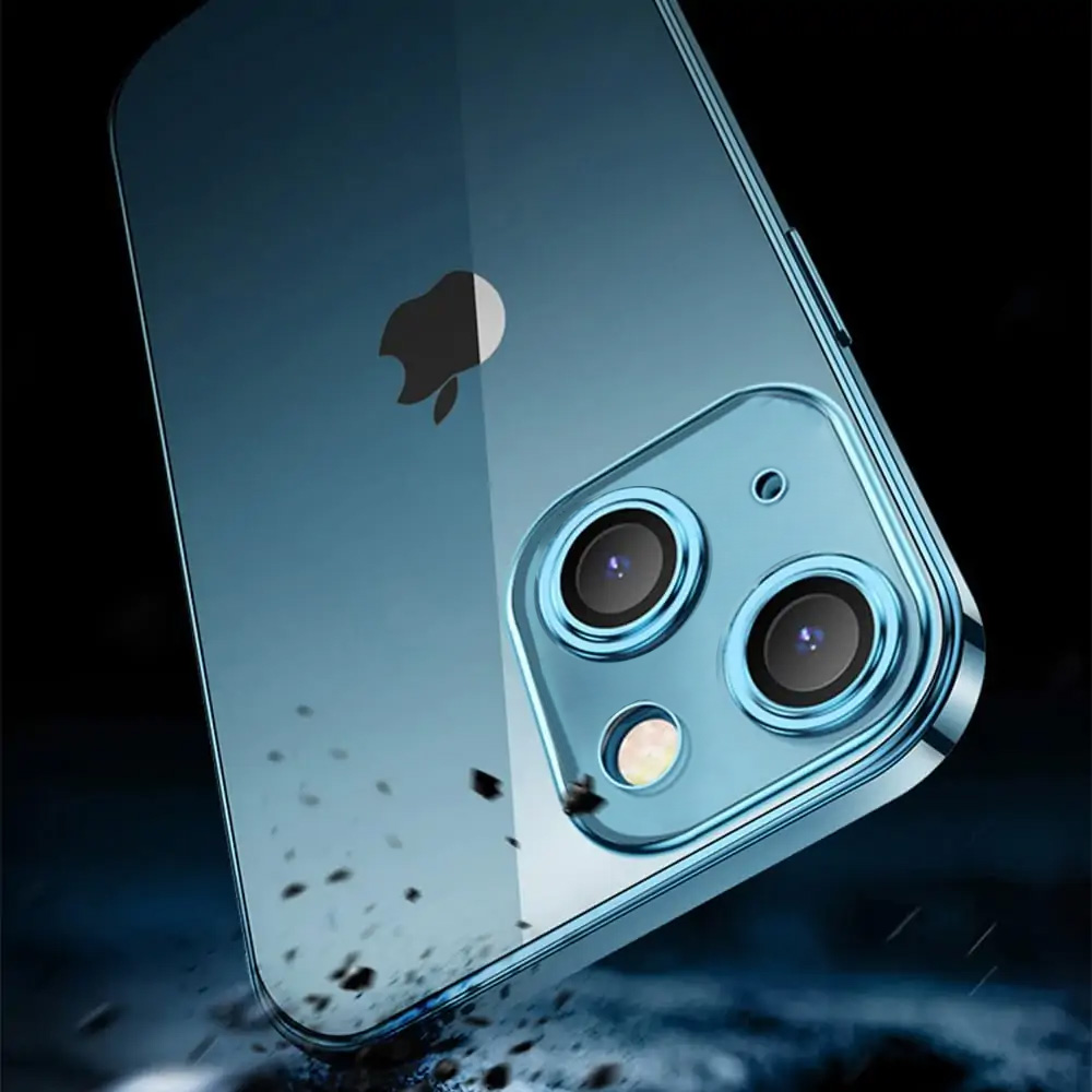 Etui do iPhone 13 Premium Protect Full Cover z osłoną kamery i obiektywów 9H, srebrne (OUTLET)