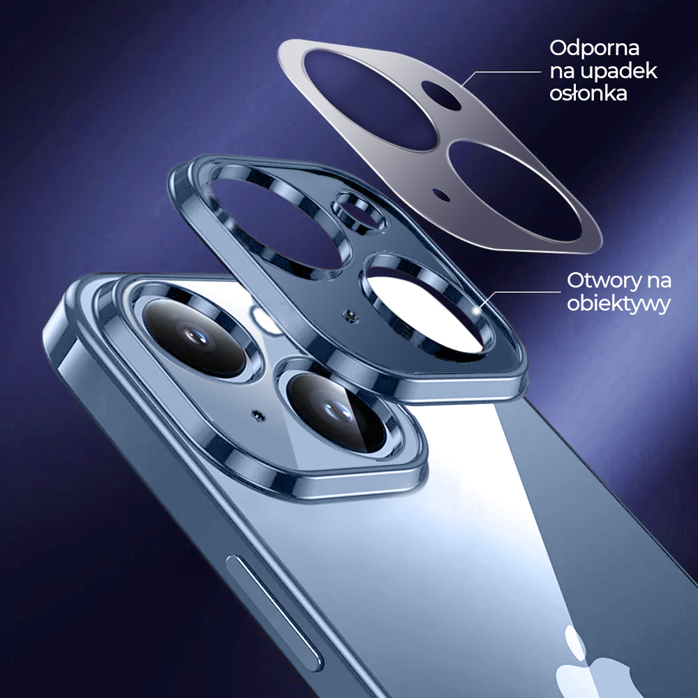 Etui do iPhone 14 Plus Limited Edition przeźroczyste Sulada oryginal, niebieskie