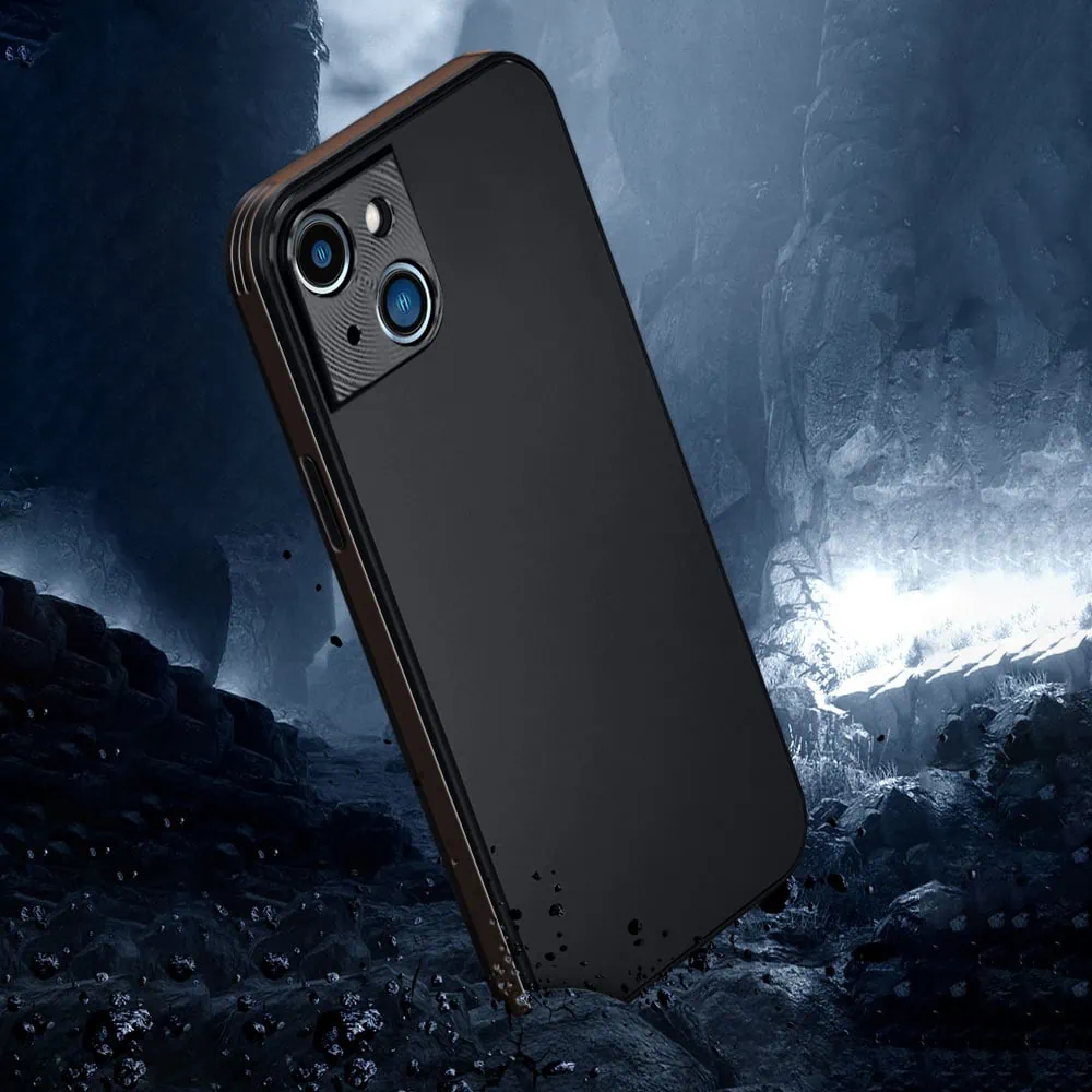 Etui do iPhone 14 Plus minimalistyczne z osłoną kamery, grafitowe