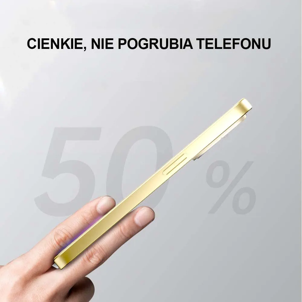Etui do iPhone 14 Pro Noble Brush MagSafe z widocznym logo i osłoną na aparat, złote (OUTLET)